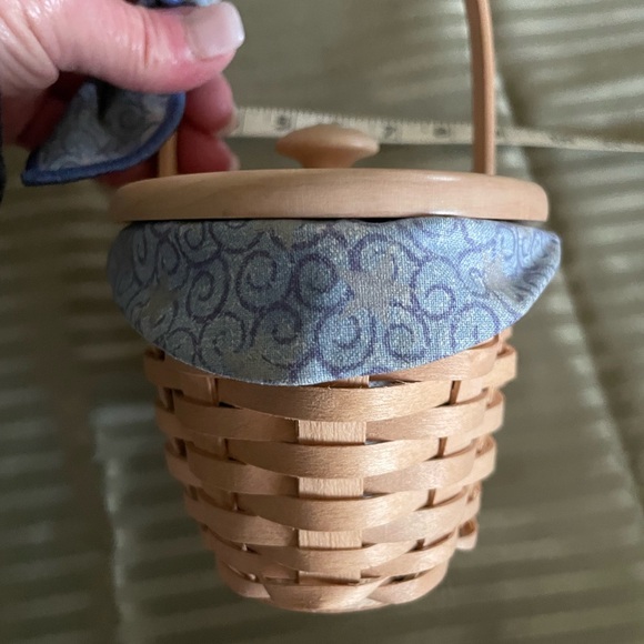 Longaberger Woven Basket with Blue Accents - Picture 2 of 12